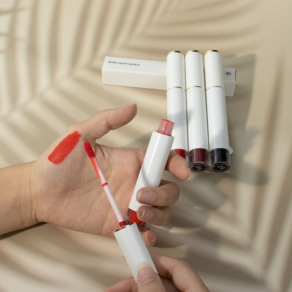 63 Farben, matter, nicht haftender flüssiger Lippenstift Nr. 34–63