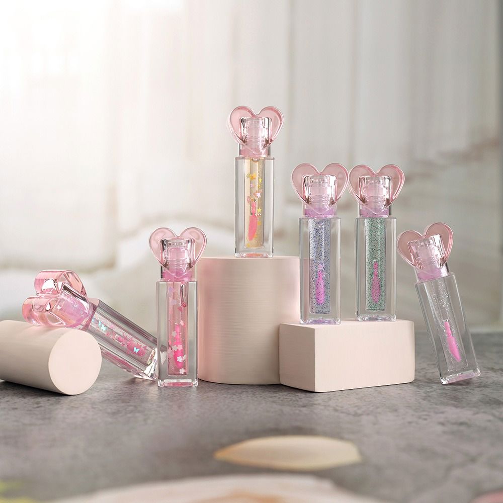 6 Colors Temperature-changing Lip Oil With Glitter
