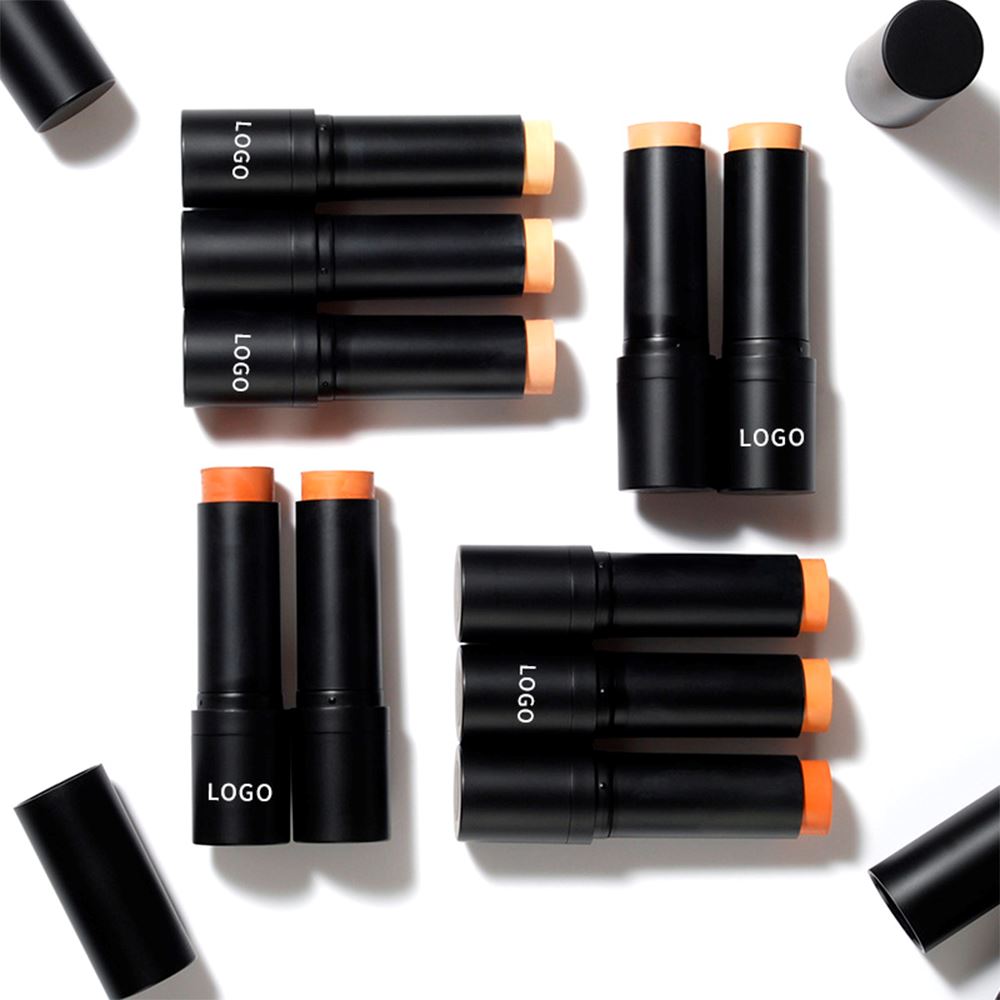 Base de maquillaje en barra, corrector en barra y contorno en barra de 9 colores de doble punta