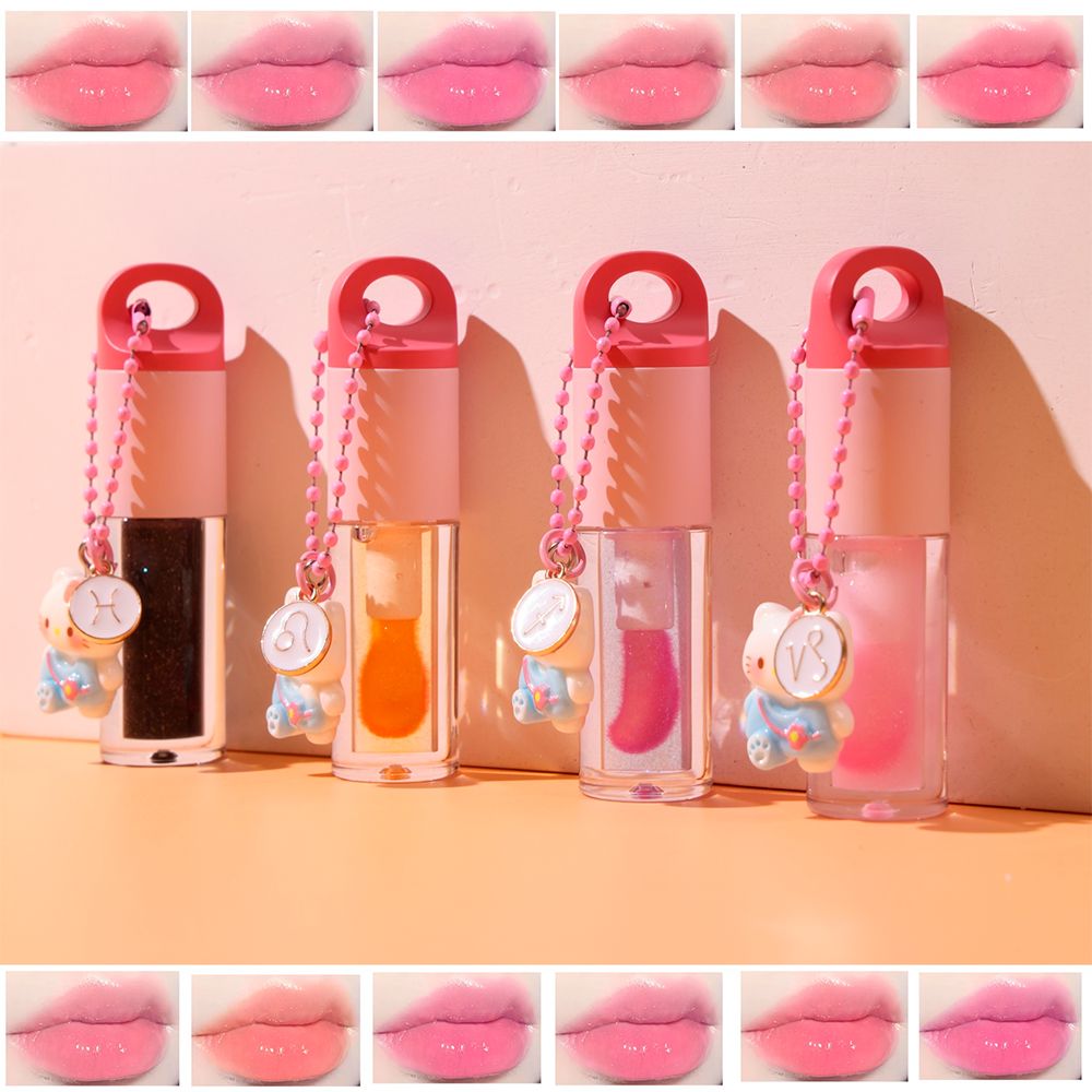 12 Constellation Pendants Moisturizing Lip Gloss Lip Oil