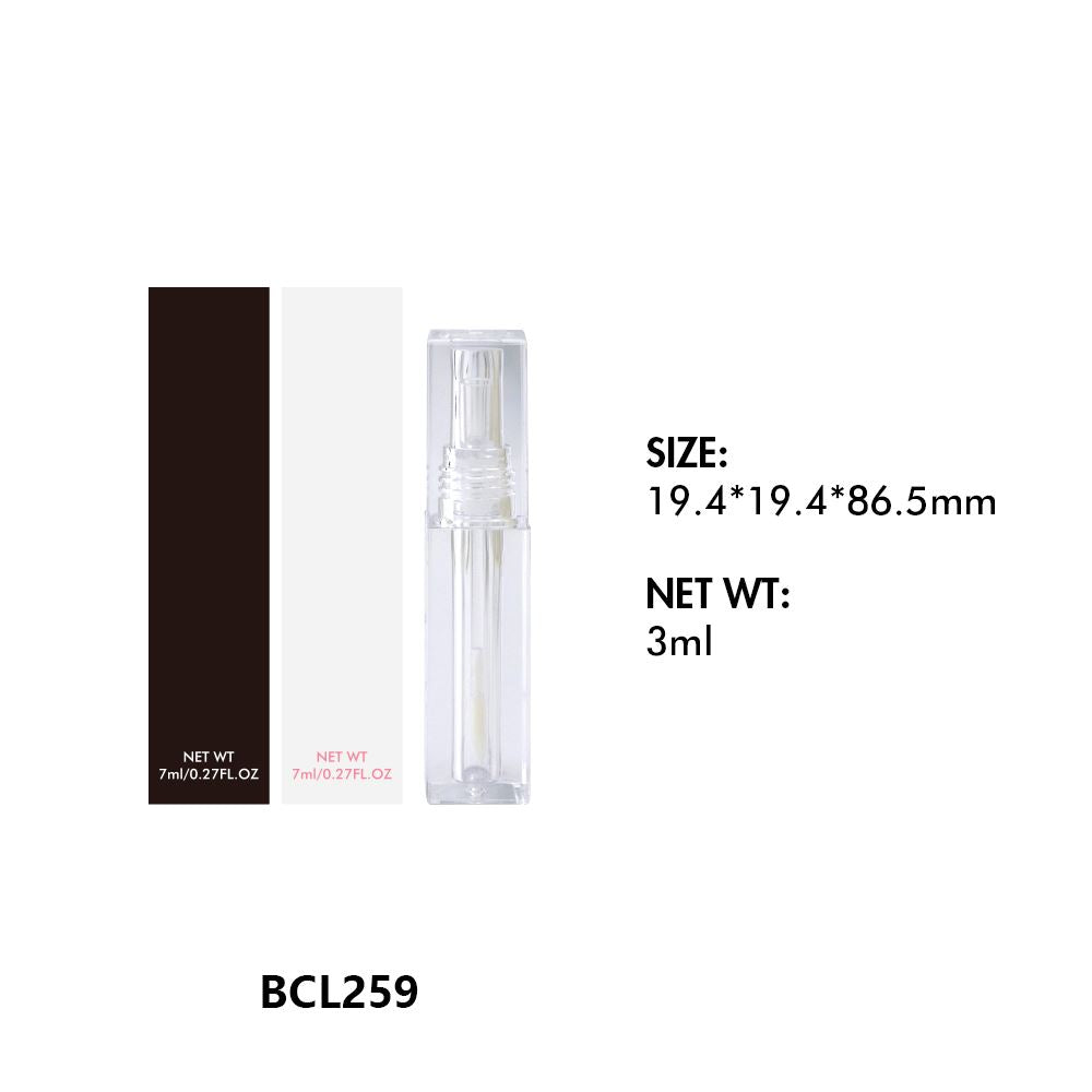 Tubos vacíos de lápiz labial líquido y brillo labial 01