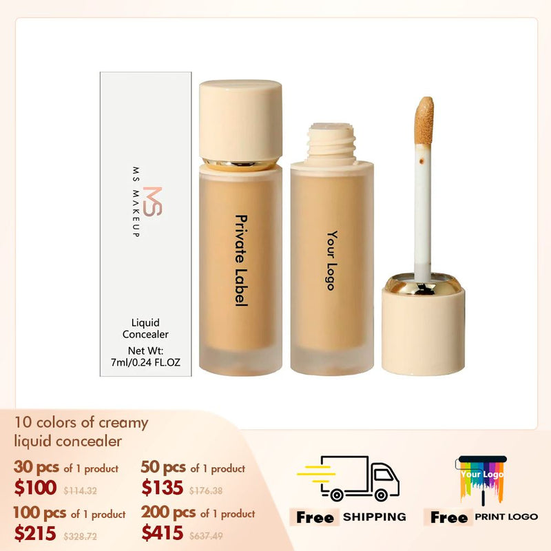 10 Farben cremiger Concealer 【30-50-100-200 STÜCK, kostenloser Versand und kostenloses Drucklogo】