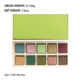 Lidschattenpalette mit 10 Farben