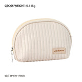 Mini bolsa de cosméticos semicircular para tartas de 6 colores