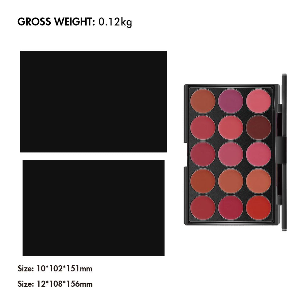 15 Color Lipstick Palette