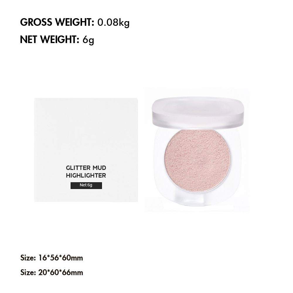6 Colors Glitter Mud Highlighter/blusher
