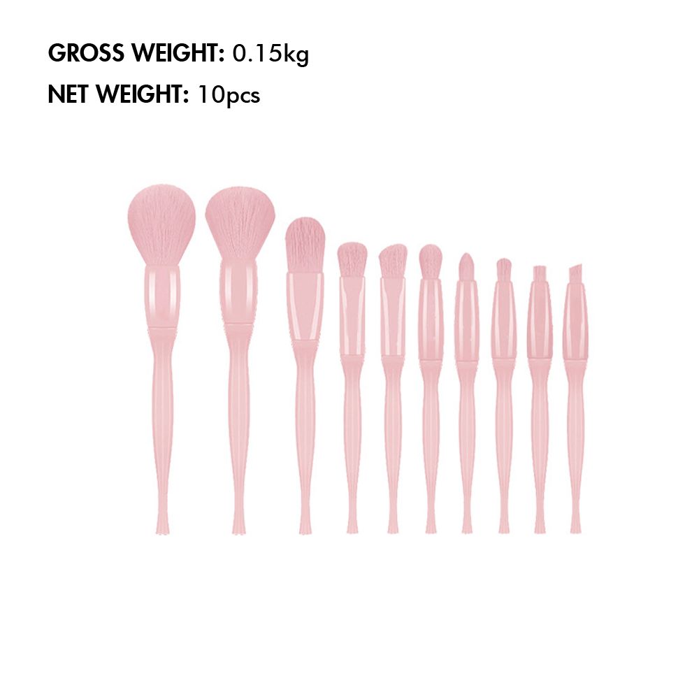 4 Styles, 10-Piece Makeup Brush Set