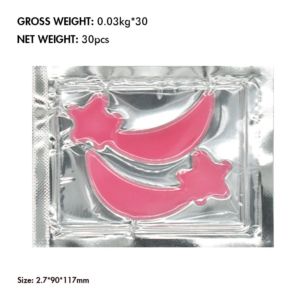 Mascarilla de hidrogel para ojos con 12 colores de estrellas para reducir las arrugas y las ojeras.