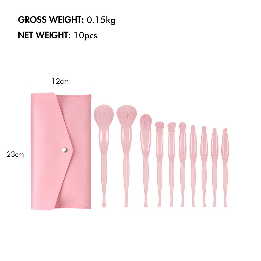 4 Styles, 10-Piece Makeup Brush Set