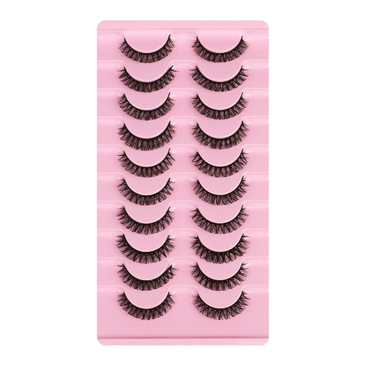 10 Pairs Of False Eyelashes Thick/Curly/Soft