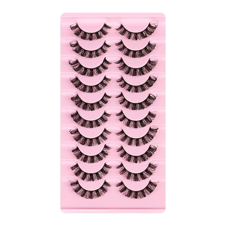 10 Pairs Of False Eyelashes Thick/Curly/Soft