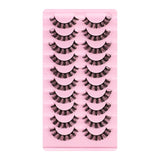 10 Pairs Of False Eyelashes Thick/Curly/Soft