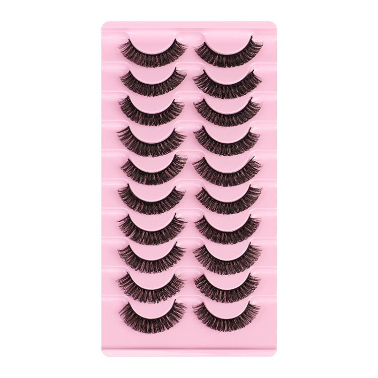 10 Pairs Of False Eyelashes Thick/Curly/Soft