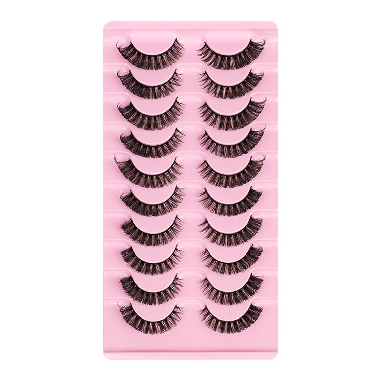 10 Pairs Of False Eyelashes Thick/Curly/Soft