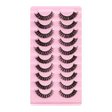 10 Pairs Of False Eyelashes Thick/Curly/Soft