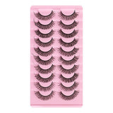 10 pairs of false eyelashes thick/curly/soft