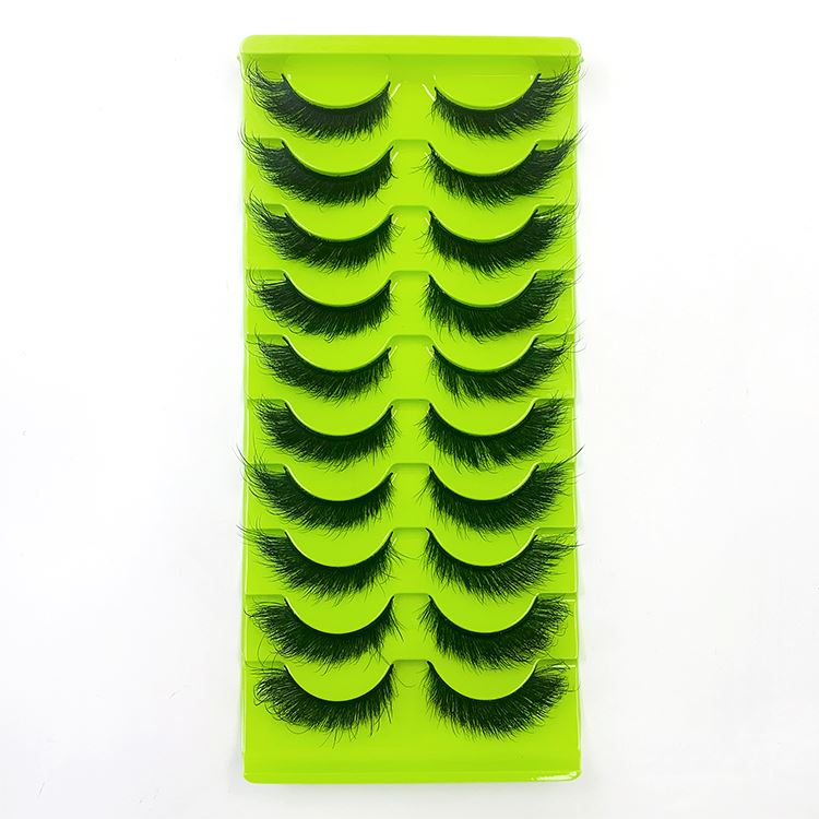 10 Pairs Of 5d Chemical Fiber Eyelashes Fluffy And Messy