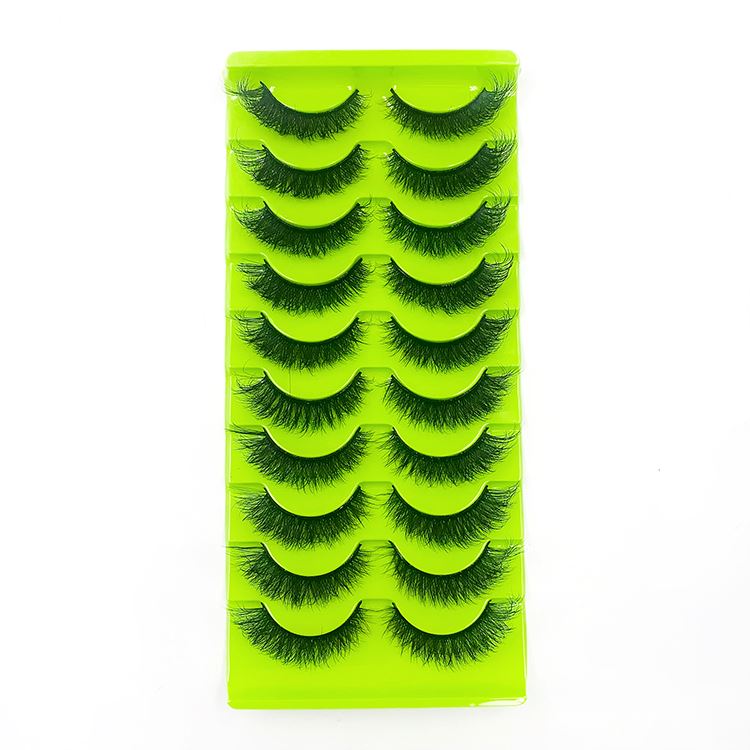 10 Pairs Of 5d Chemical Fiber Eyelashes Fluffy And Messy