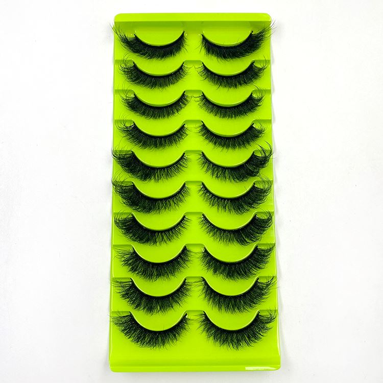 10 Pairs Of 5d Chemical Fiber Eyelashes Fluffy And Messy