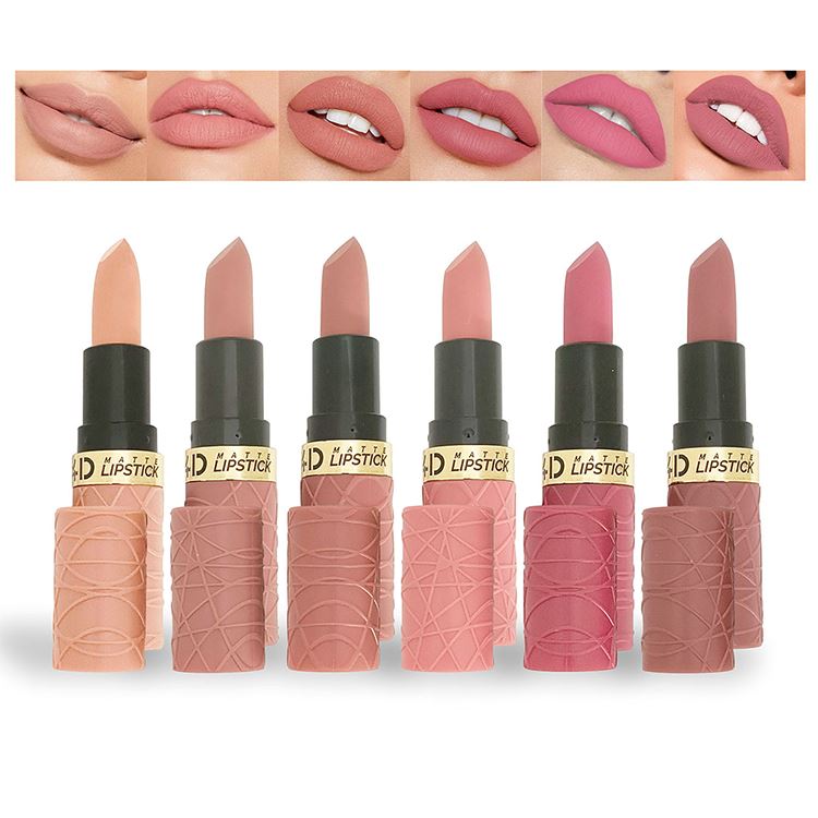 6-Piece Set Nude Matte Lipstick