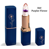 6 Colors Gold Foil Small Flower Color Changing Moisturizing Lipstick