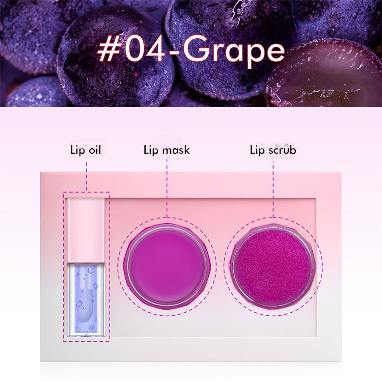 Lip Care Plant Lip Oil/Lip Scrub/Lip Mask 3-in-1 Set