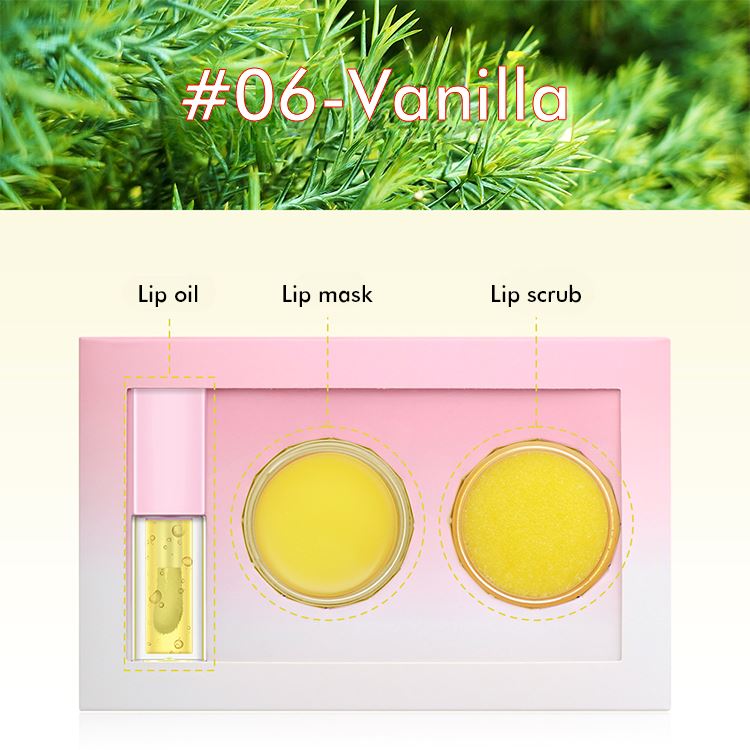 Lip Care Plant Lip Oil/Lip Scrub/Lip Mask 3-in-1 Set