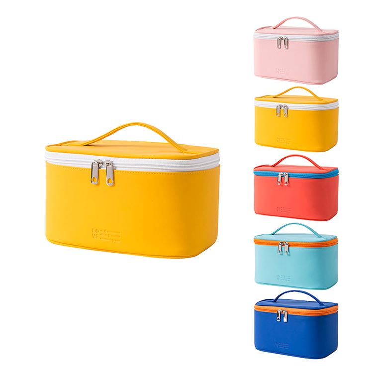 Bolsa de almacenamiento portátil de gran capacidad en 5 colores, bolsa de cosméticos impermeable