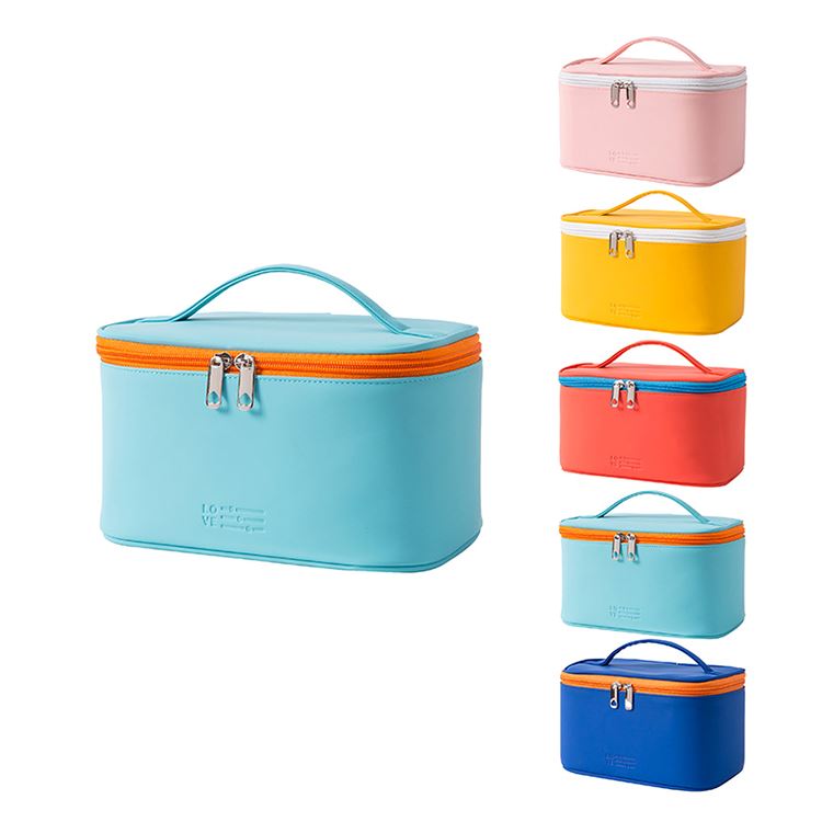 Bolsa de almacenamiento portátil de gran capacidad en 5 colores, bolsa de cosméticos impermeable