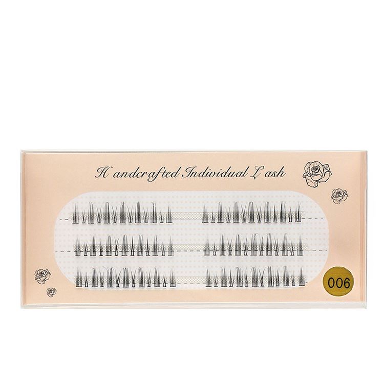 Naturally curled single-cluster false eyelashes