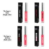 Brillos labiales de tubo redondo con tapa plateada de 5 colores