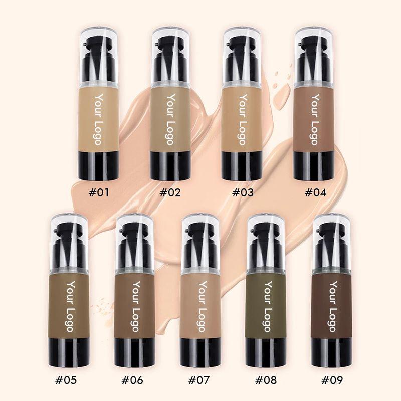 15 Colors Black Round Tube Foundation(50pcs free shipping)
