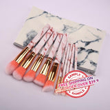 10pcs marble brushes(with bag) - MSmakeupoem.com