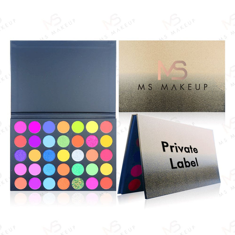 35 Colors Flowing Gold Night Luminous Eyeshadow Palette - MSmakeupoem.com