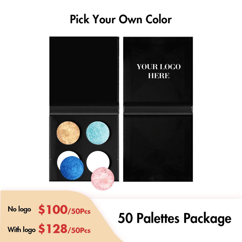 Paleta de sombras de ojos de 4 colores DIY【50pcs】