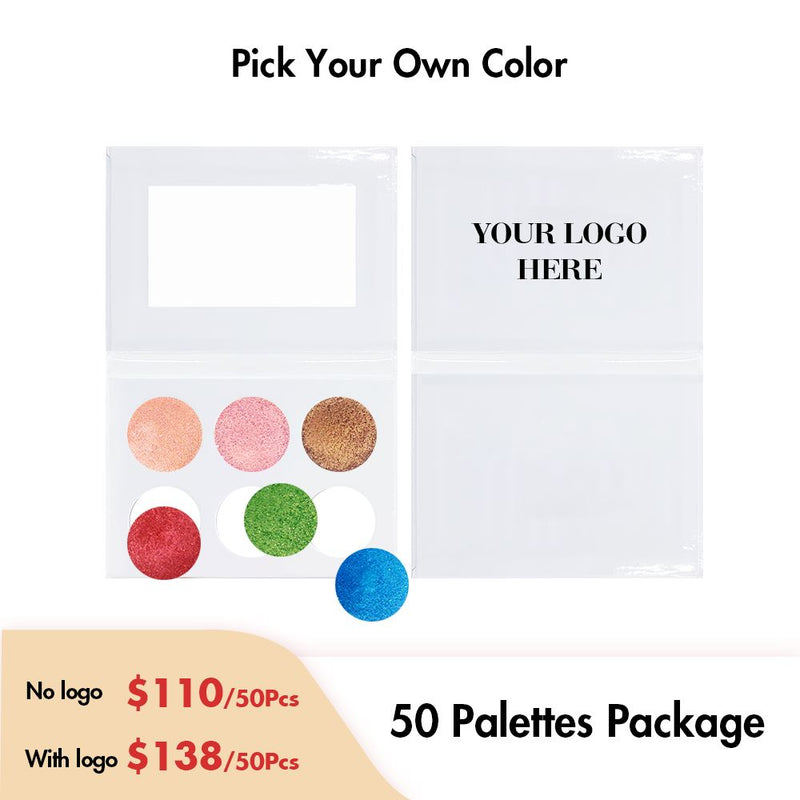 Paleta de sombras de ojos de 6 colores DIY【50pcs】