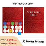 Paleta de sombras de ojos personalizada de 15 colores【50 piezas】