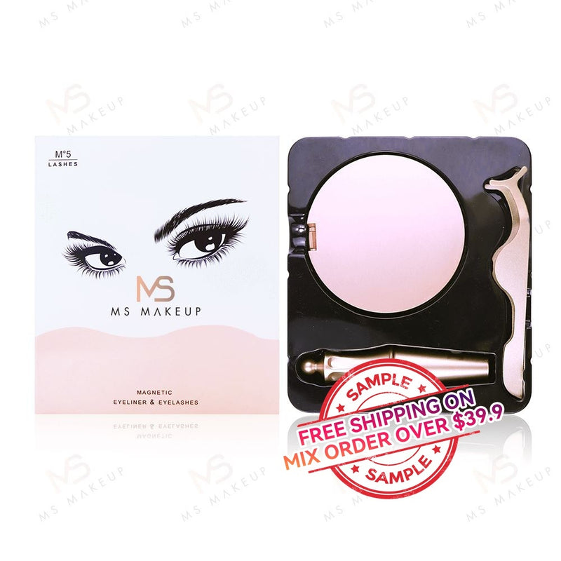 2 Pairs Of False Eyelashes With Magnetic Liquid Eyeliner - MSmakeupoem.com