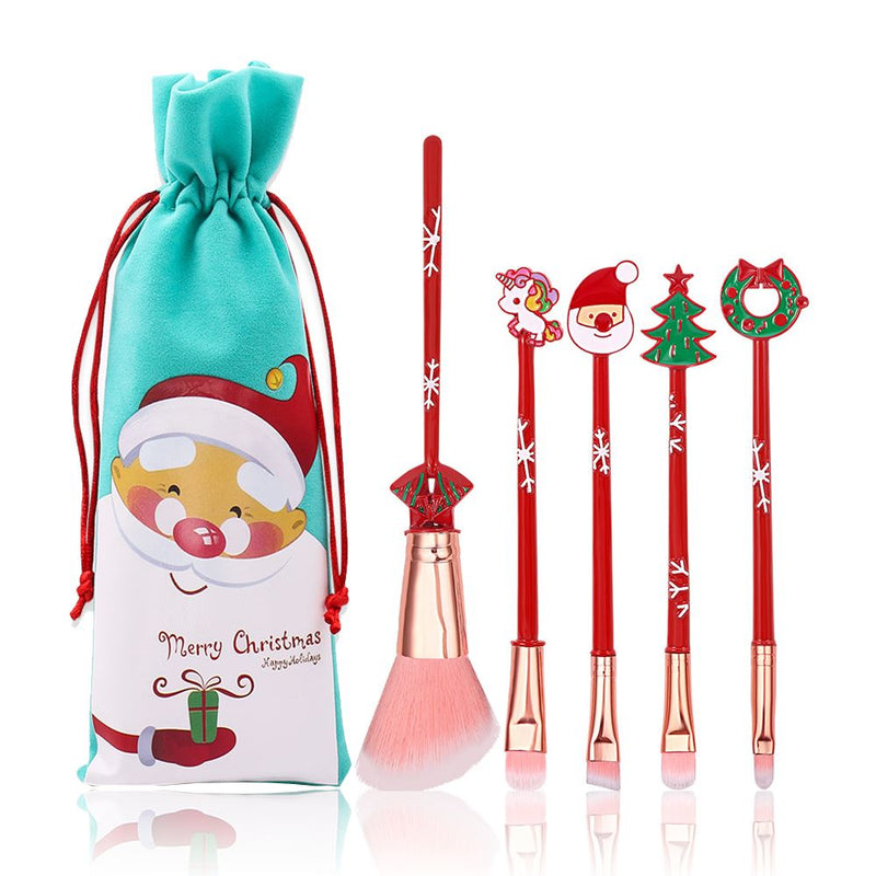 Ensemble de pinceaux de maquillage de Noël