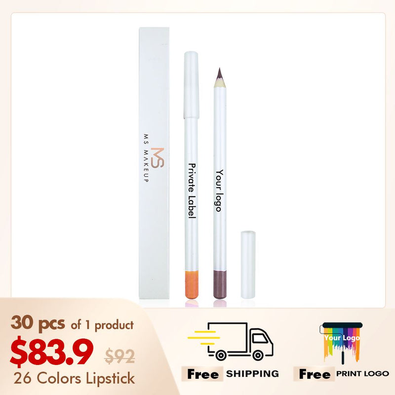 Delineador de labios de 26 colores【30PCS Envío gratis y logotipo impreso gratis】