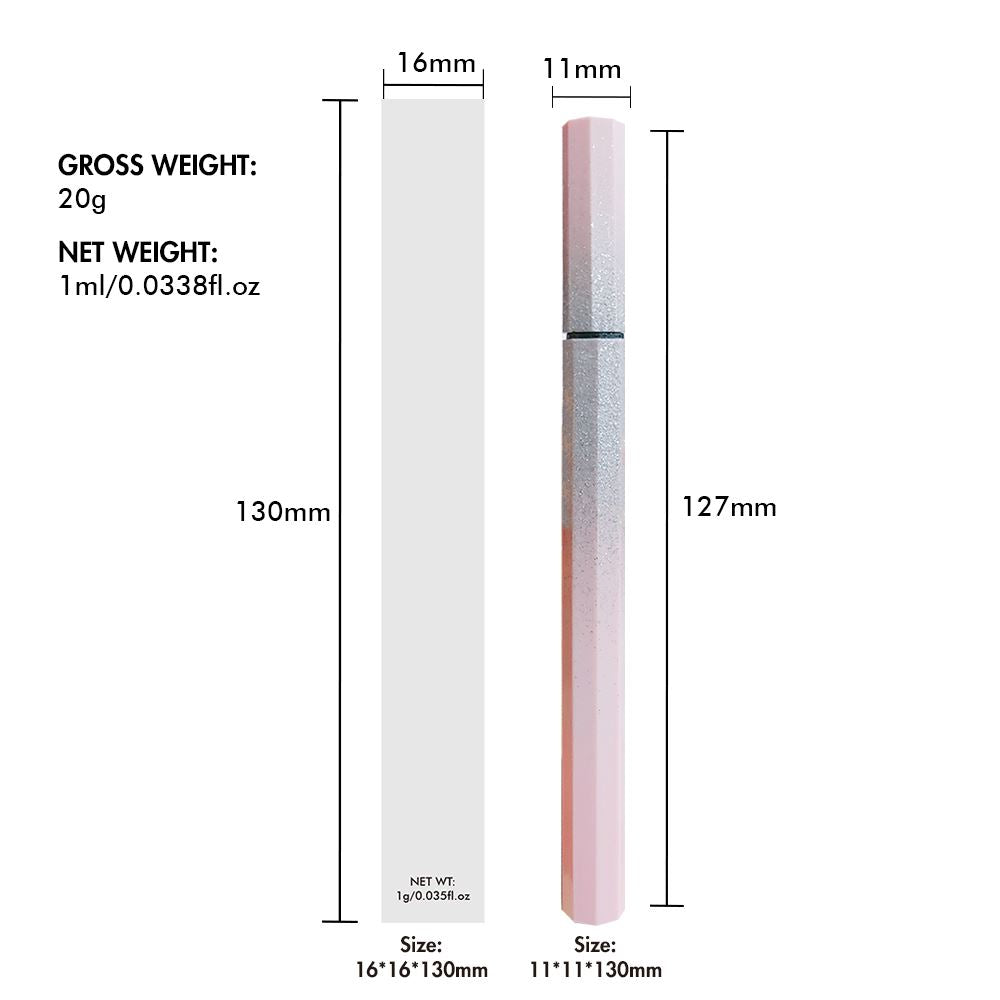 Pink Tube Silver Glitter Gradient Eyeliner