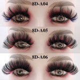 8D Eye End Colorful Fried Hair Thick Exaggerated False Eyelashes