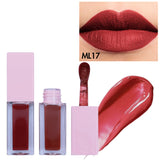 25 Color Pink Square Cover Large Brush Head Matte Liquid Lipstick