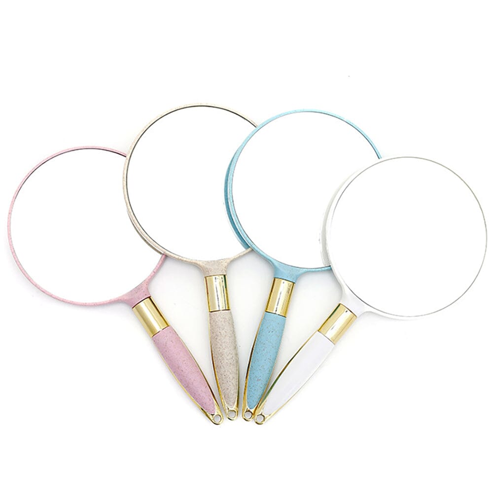4 colors European fashion round hand mirror (At least 12Pcs for sale, color mixing is allowed)