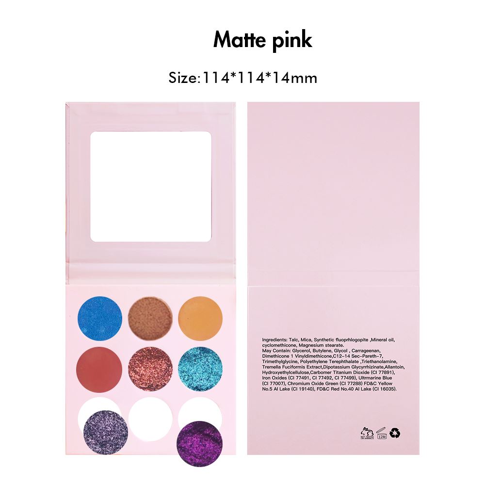 【Free Shipping】Sample Set of 169Pcs Full set of DIY Monochrome eyeshadow & Different Colors of 9 pan DIY empty Palette
