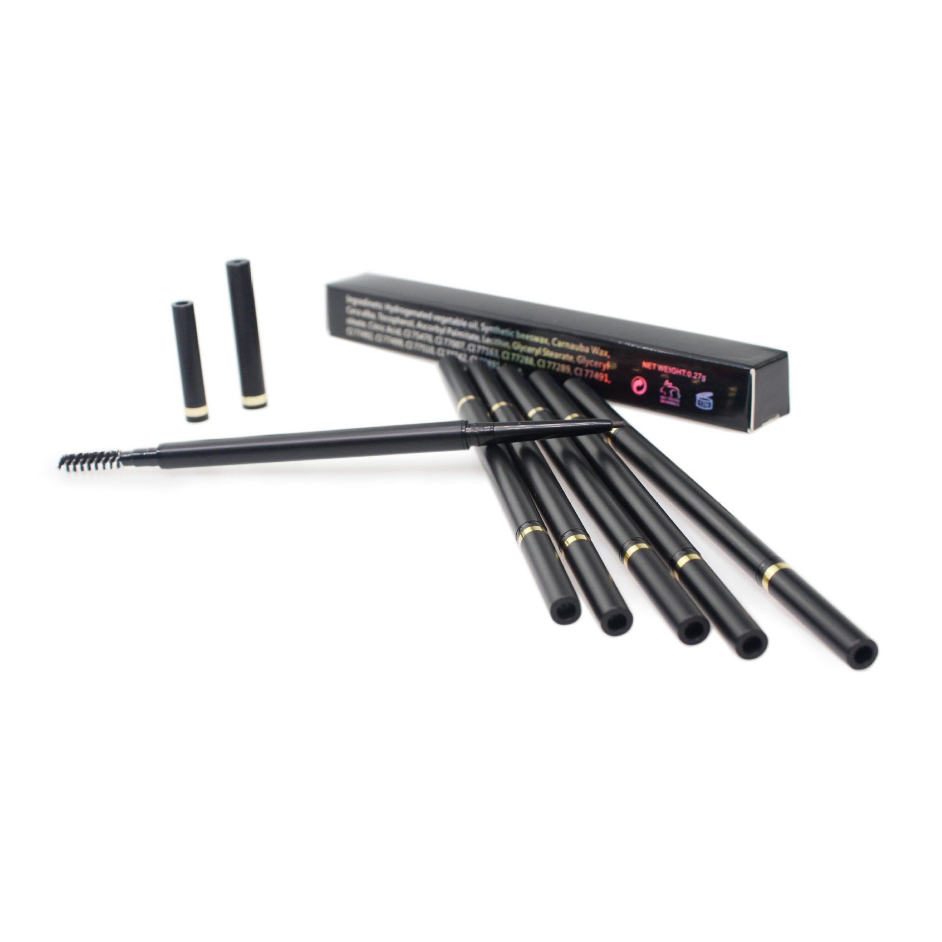 6 Colors  Black Tube Eyebrow Pencil
