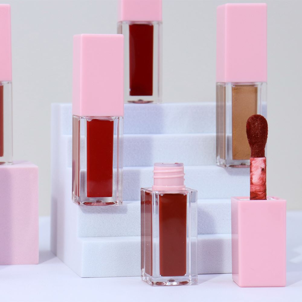 25 Color Pink Square Cover Large Brush Head Matte Liquid Lipstick