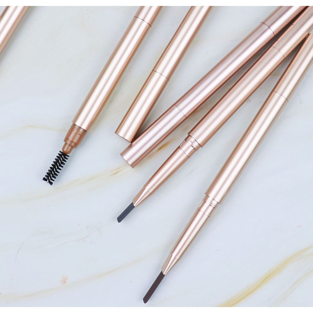 6 Colors Gold Tube Eyebrow Pencil【30PCS Free Shipping & Free Print Logo】