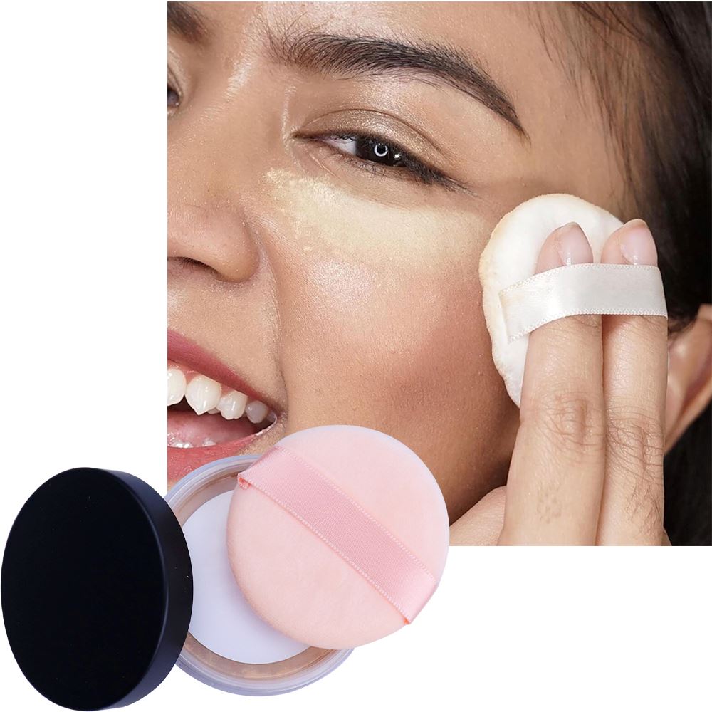 10 colours black lid setting powder with black boxes