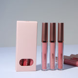 Nude Pink matte lip gloss Set (3PCS)